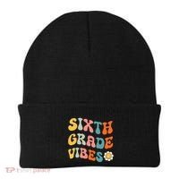 Sixth Grade Vibes Retro 6th Grade Team 1st Day Of School Beanie thumb 0