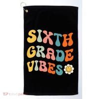 Sixth Grade Vibes Retro 6th Grade Team 1st Day Of School Golf Towel thumb 0