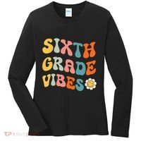 Sixth Grade Vibes Retro 6th Grade Team 1st Day Of School Women's Long Sleeve Shirt thumb 0