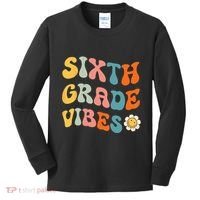 Sixth Grade Vibes Retro 6th Grade Team 1st Day Of School Kids Long Sleeve Shirt thumb 0