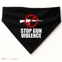 Stop Gun Violence Anti Guns USA-Made Doggie Bandana thumb 0