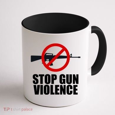 Stop Gun Violence Anti Guns Coffee Mug back