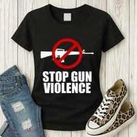 Stop Gun Violence Anti Guns Women's T-Shirt thumb 3