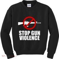Stop Gun Violence Anti Guns Kids Sweatshirt thumb 0