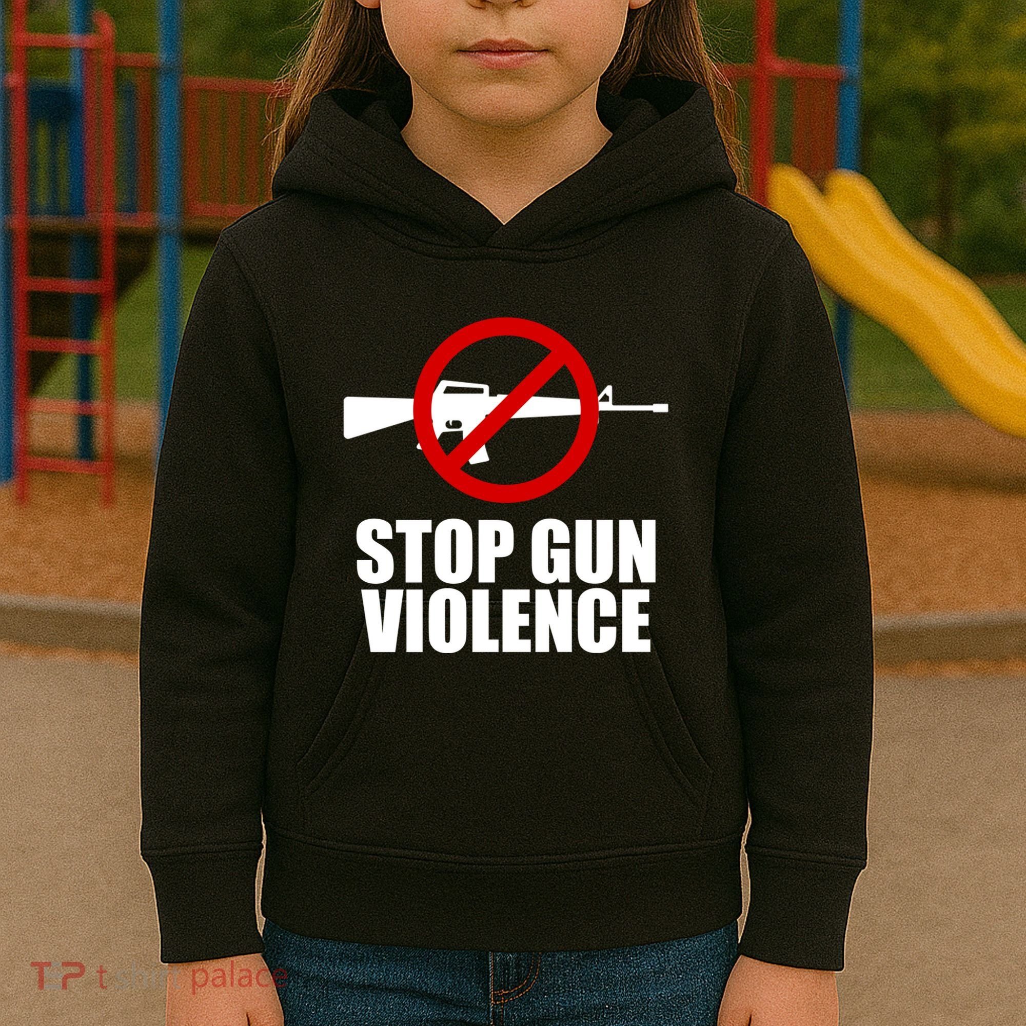 Stop Gun Violence Anti Guns Kids Hoodie