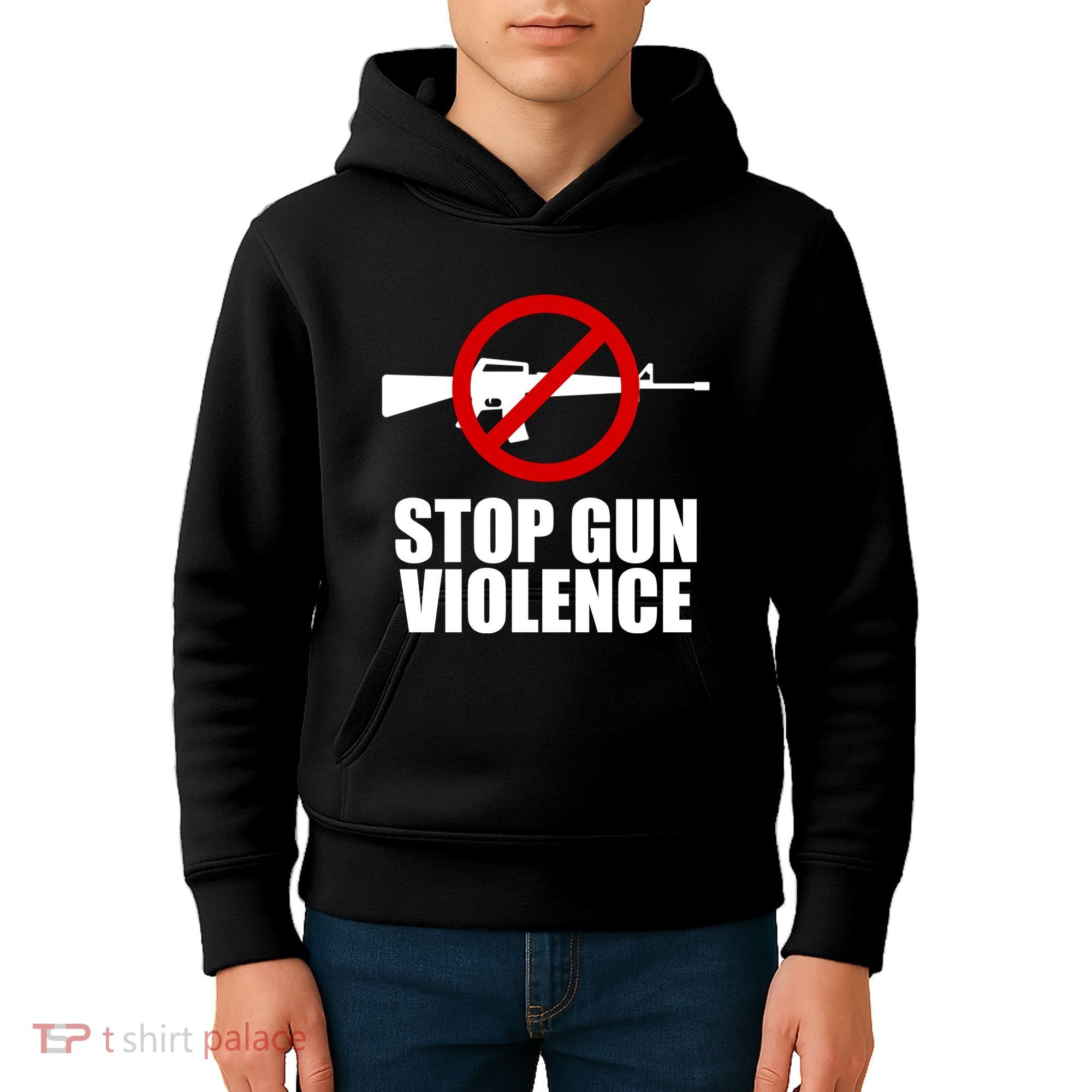 Stop Gun Violence Anti Guns Kids Hoodie