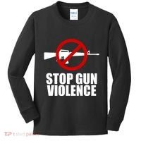 Stop Gun Violence Anti Guns Kids Long Sleeve Shirt thumb 0
