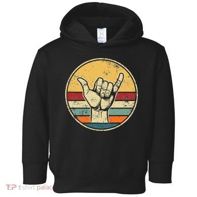 Shaka Good Vibes Hang Loose Surfing Beach Apparel Design Toddler Hoodie