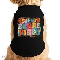 Seventh Grade Vibes 7th Grade Team Retro 1st Day Of School Doggie Tank thumb 0