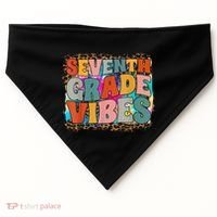 Seventh Grade Vibes 7th Grade Team Retro 1st Day Of School USA-Made Doggie Bandana thumb 0