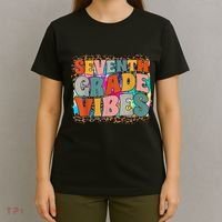 Seventh Grade Vibes 7th Grade Team Retro 1st Day Of School T-Shirt thumb 4