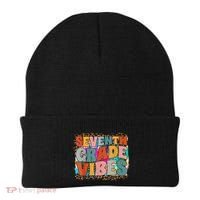 Seventh Grade Vibes 7th Grade Team Retro 1st Day Of School Beanie thumb 0