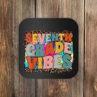 Seventh Grade Vibes 7th Grade Team Retro 1st Day Of School Coaster thumb 0