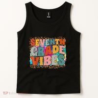Seventh Grade Vibes 7th Grade Team Retro 1st Day Of School Tank Top thumb 2