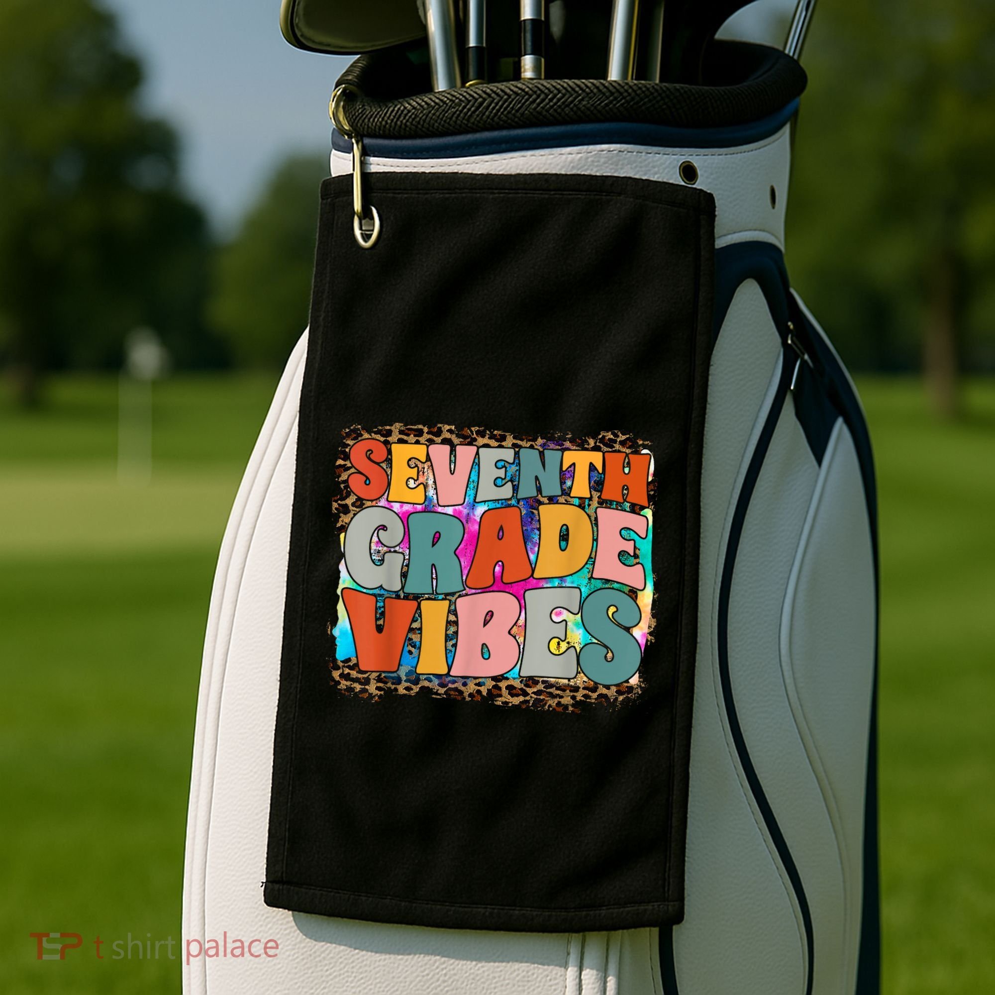 Seventh Grade Vibes 7th Grade Team Retro 1st Day Of School Golf Towel