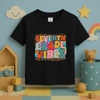 Seventh Grade Vibes 7th Grade Team Retro 1st Day Of School Toddler T-Shirt thumb 3