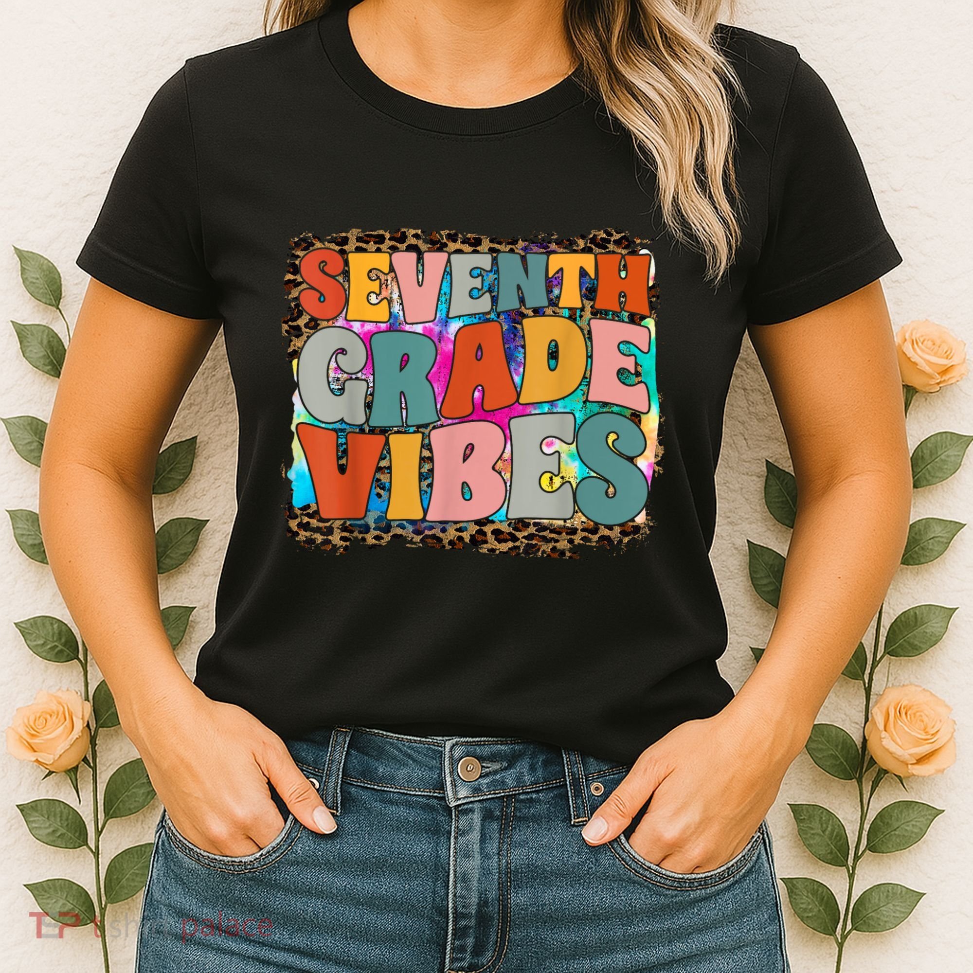 Seventh Grade Vibes 7th Grade Team Retro 1st Day Of School Women's T-Shirt