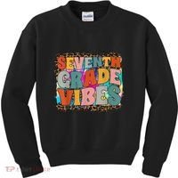 Seventh Grade Vibes 7th Grade Team Retro 1st Day Of School Kids Sweatshirt thumb 0