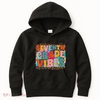 Seventh Grade Vibes 7th Grade Team Retro 1st Day Of School Kids Hoodie thumb 0