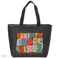 Seventh Grade Vibes 7th Grade Team Retro 1st Day Of School Tote Bag thumb 0