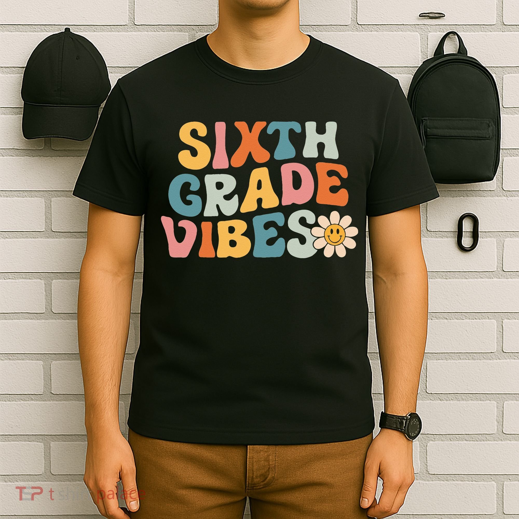 Sixth Grade Vibes 6th Grade Team Retro 1st Day Of School T-Shirt