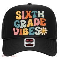 Sixth Grade Vibes 6th Grade Team Retro 1st Day Of School Hat thumb 0