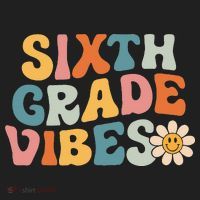Sixth Grade Vibes 6th Grade Team Retro 1st Day Of School Hat thumb 2