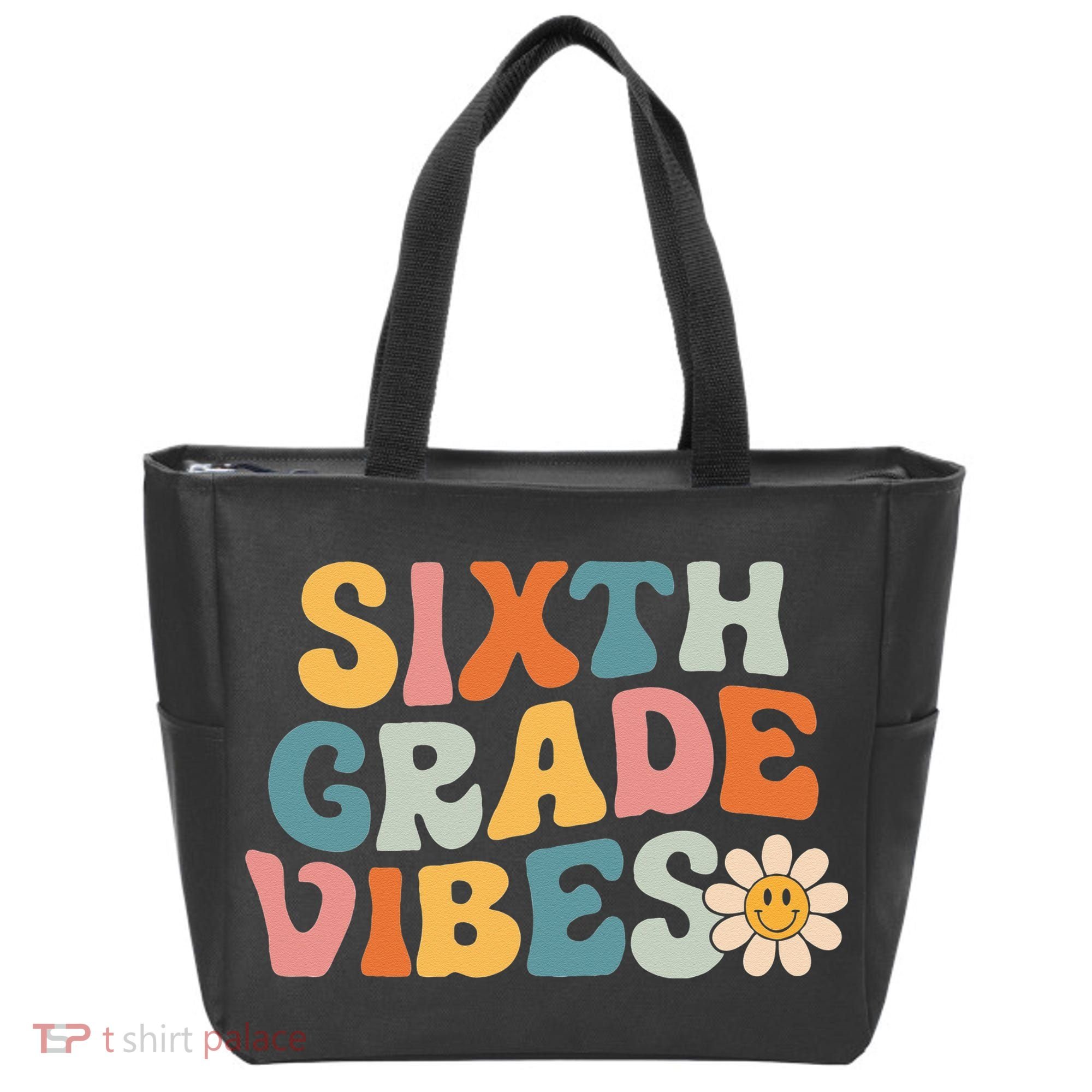 Sixth Grade Vibes 6th Grade Team Retro 1st Day Of School Tote Bag