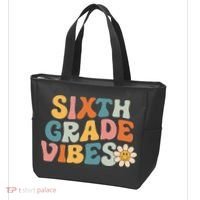 Sixth Grade Vibes 6th Grade Team Retro 1st Day Of School Tote Bag thumb 3