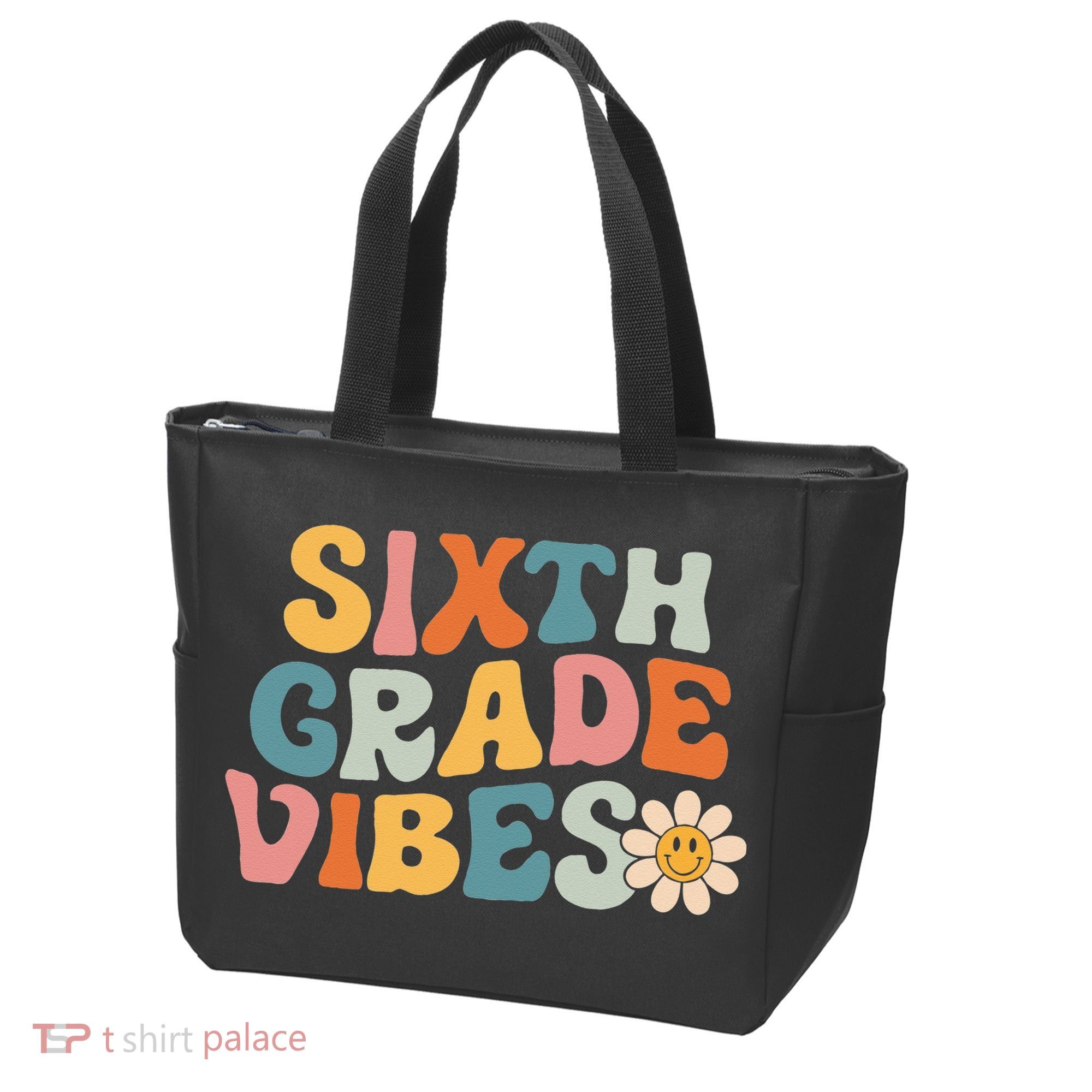 Sixth Grade Vibes 6th Grade Team Retro 1st Day Of School Tote Bag