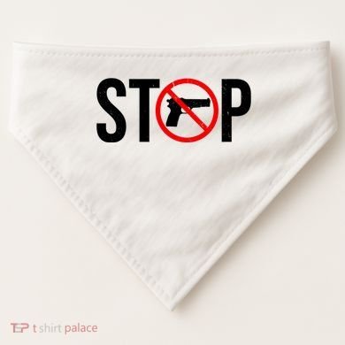 Stop Gun Violence Anti Guns USA-Made Doggie Bandana