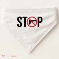 Stop Gun Violence Anti Guns USA-Made Doggie Bandana thumb 0