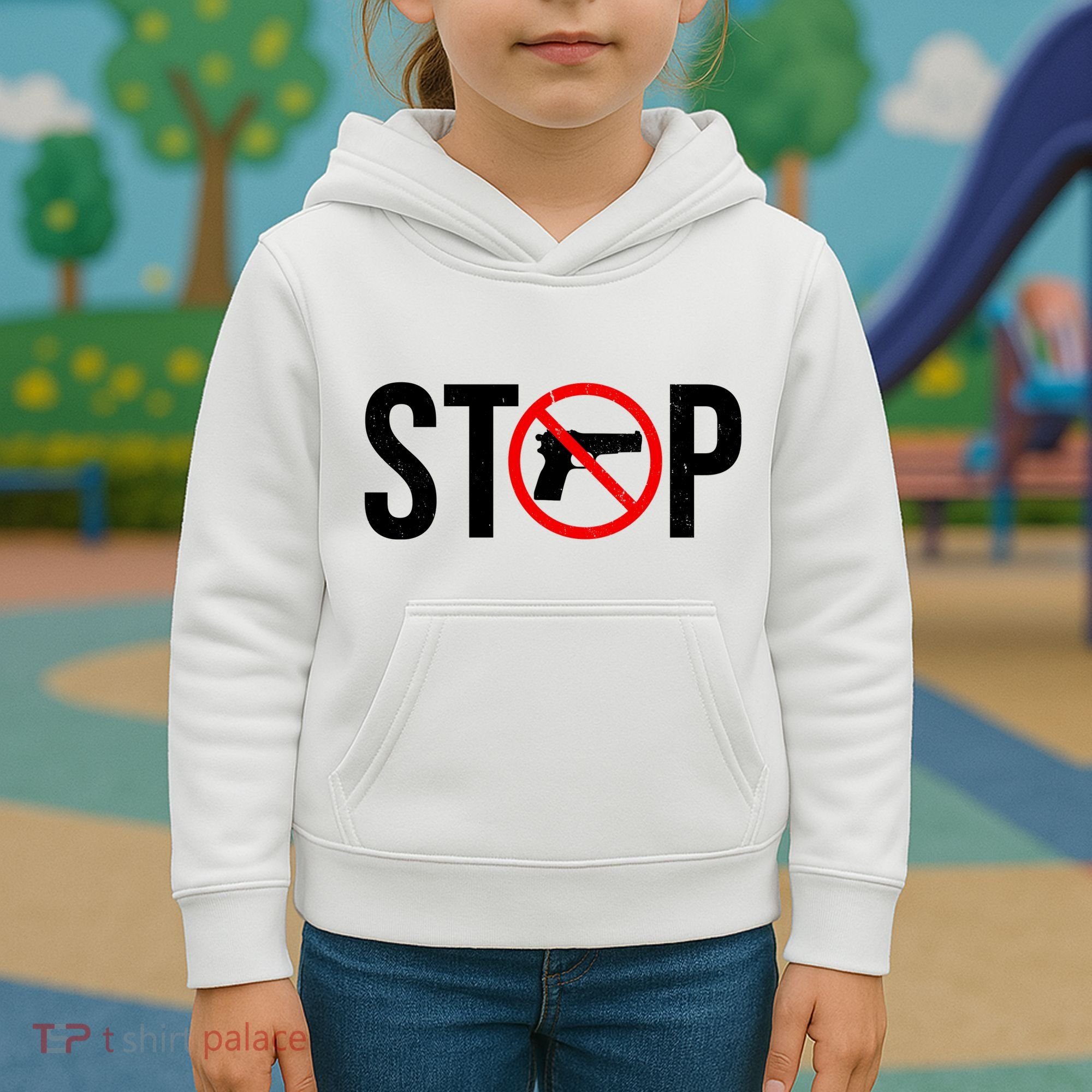 Stop Gun Violence Anti Guns Kids Hoodie
