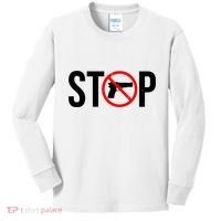 Stop Gun Violence Anti Guns Kids Long Sleeve Shirt thumb 0