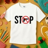 Stop Gun Violence Anti Guns Kids T-Shirt thumb 3