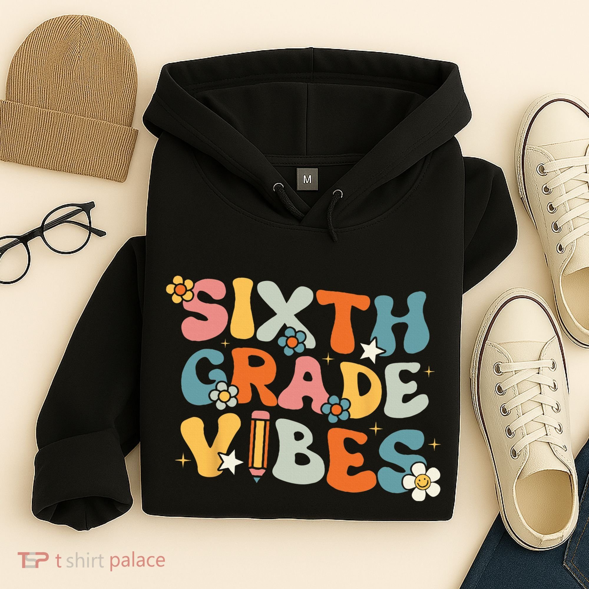 Sixth Grade Vibes Back To School Retro 6th Grade Teachers Hoodie