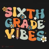 Sixth Grade Vibes Back To School Retro 6th Grade Teachers Baby Bodysuit thumb 2