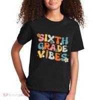 Sixth Grade Vibes Back To School Retro 6th Grade Teachers Kids T-Shirt thumb 2