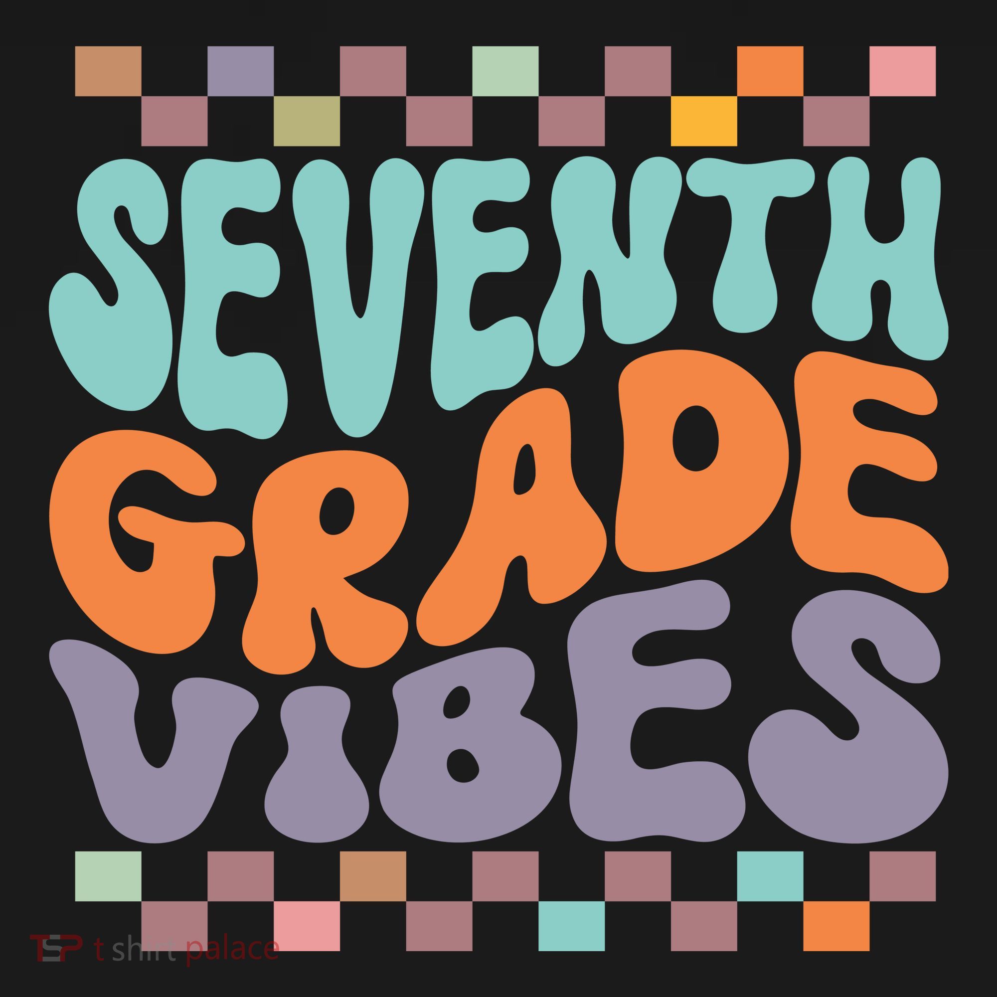 Seventh Grade Vibes Retro Groovy 7th Grade Back To School Gift Coaster