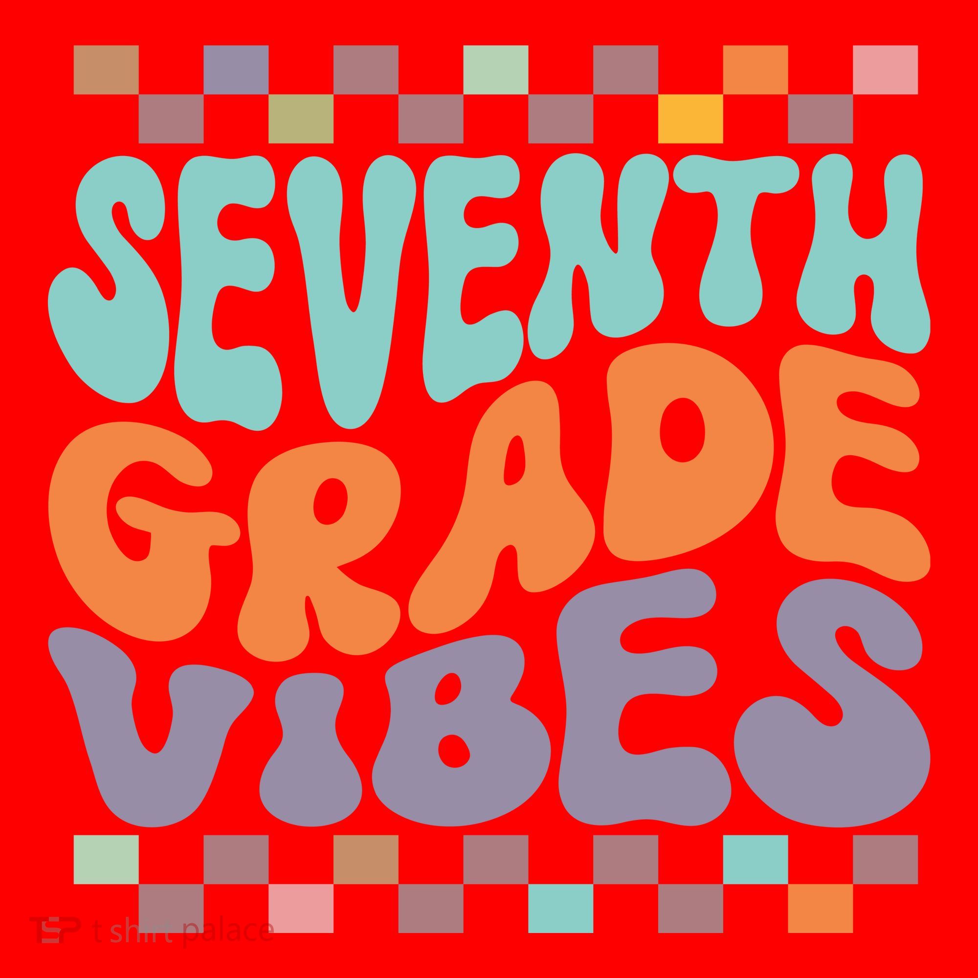 Seventh Grade Vibes Retro Groovy 7th Grade Back To School Gift Santa Hat