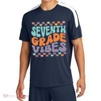 Seventh Grade Vibes Retro Groovy 7th Grade Back To School Gift Sport-Tek Competitor United Soccer Jersey thumb 0