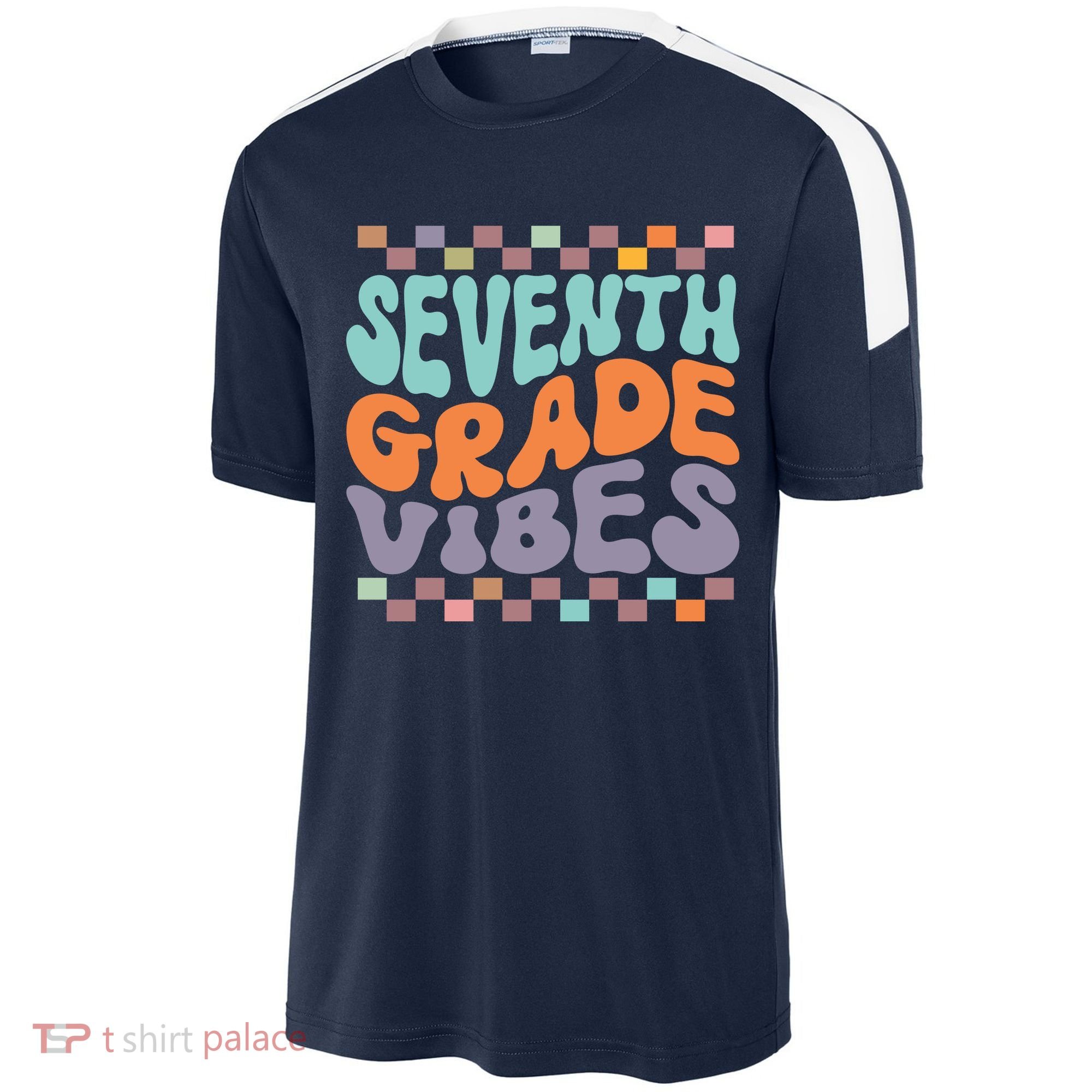 Seventh Grade Vibes Retro Groovy 7th Grade Back To School Gift Sport-Tek Competitor United Soccer Jersey