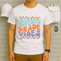 Seventh Grade Vibes Retro Groovy 7th Grade Back To School Gift T-Shirt thumb 6