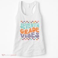 Seventh Grade Vibes Retro Groovy 7th Grade Back To School Gift Women's Tank Top thumb 0