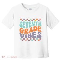 Seventh Grade Vibes Retro Groovy 7th Grade Back To School Gift Toddler T-Shirt thumb 0
