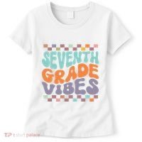 Seventh Grade Vibes Retro Groovy 7th Grade Back To School Gift Women's T-Shirt thumb 0