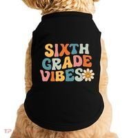 Sixth Grade Vibes 6th Grade Team Retro 1st Day Of School Doggie Tank thumb 0