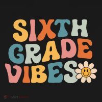 Sixth Grade Vibes 6th Grade Team Retro 1st Day Of School Long Sleeve Shirt thumb 2