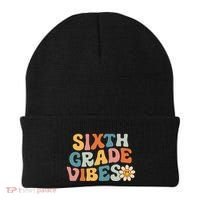 Sixth Grade Vibes 6th Grade Team Retro 1st Day Of School Beanie thumb 0