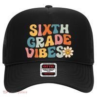 Sixth Grade Vibes 6th Grade Team Retro 1st Day Of School Hat thumb 0